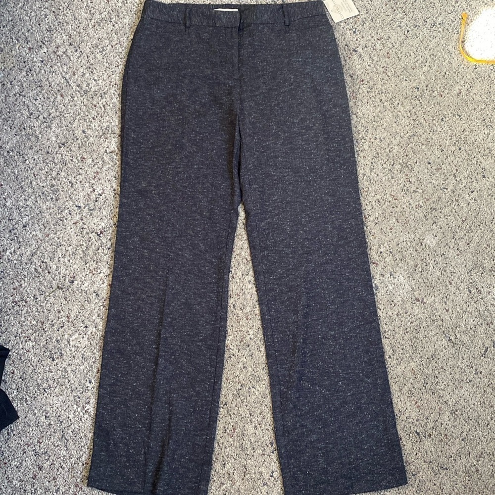 Covington Vanessa Pants Trousers Dark Grey Heather Straight Fit Sz 10 NWT